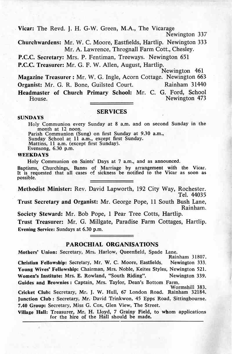 Parish Magazine page number 2 for Feb 1968