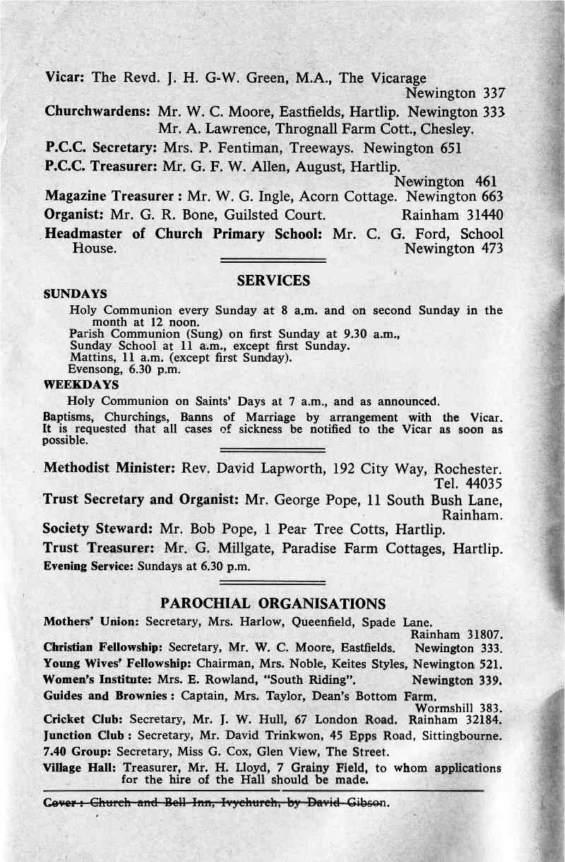 Parish Magazine page number 2 for Jan 1968