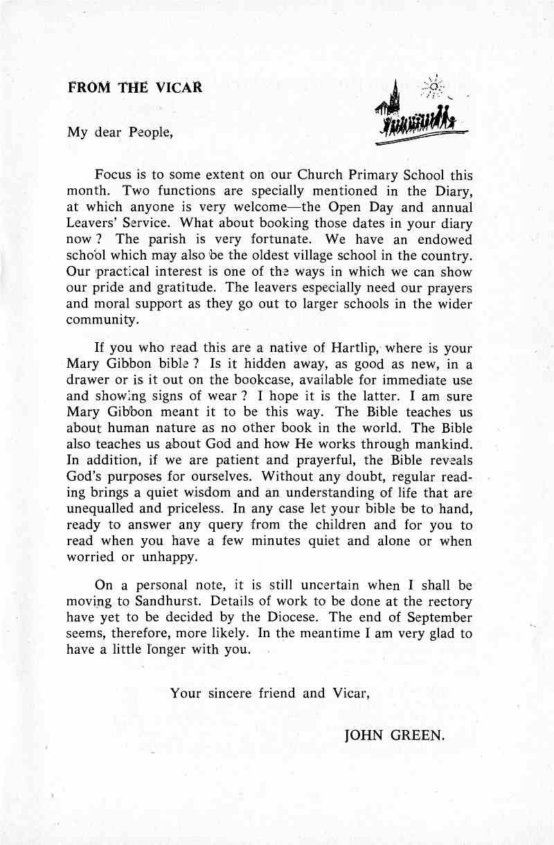 Parish Magazine page number 3 for Jul 1968