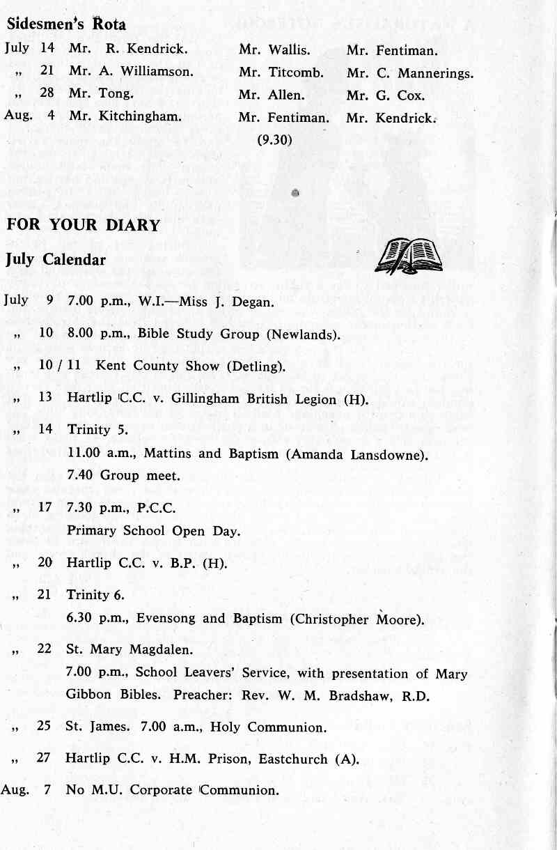 Parish Magazine page number 8 for Jul 1968