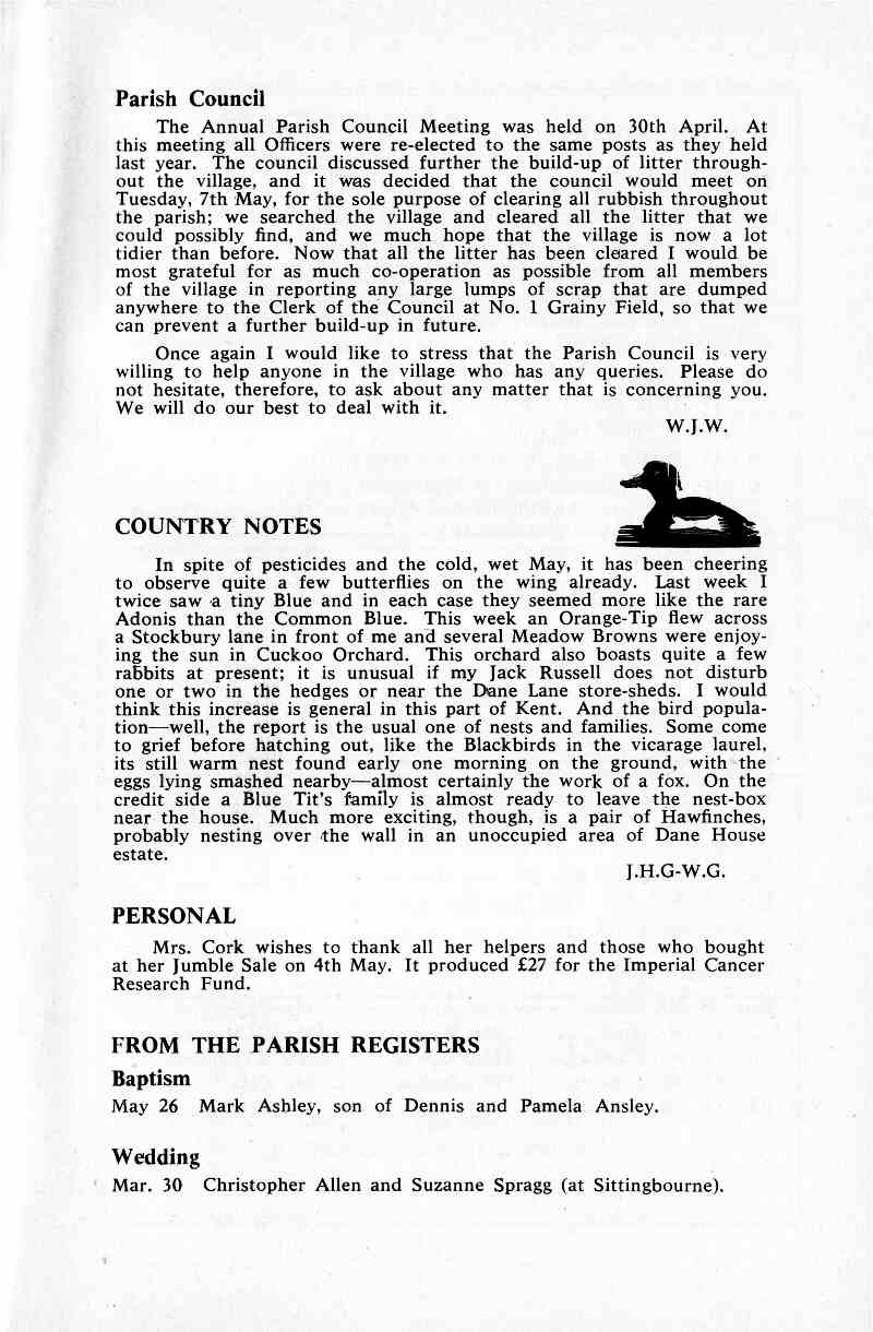 Parish Magazine page number 7 for Jun 1968