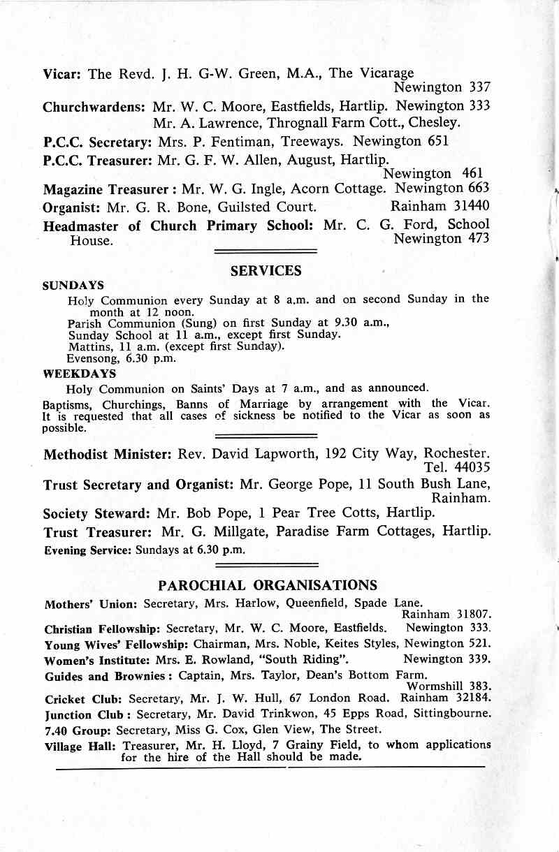 Parish Magazine page number 2 for Mar 1968