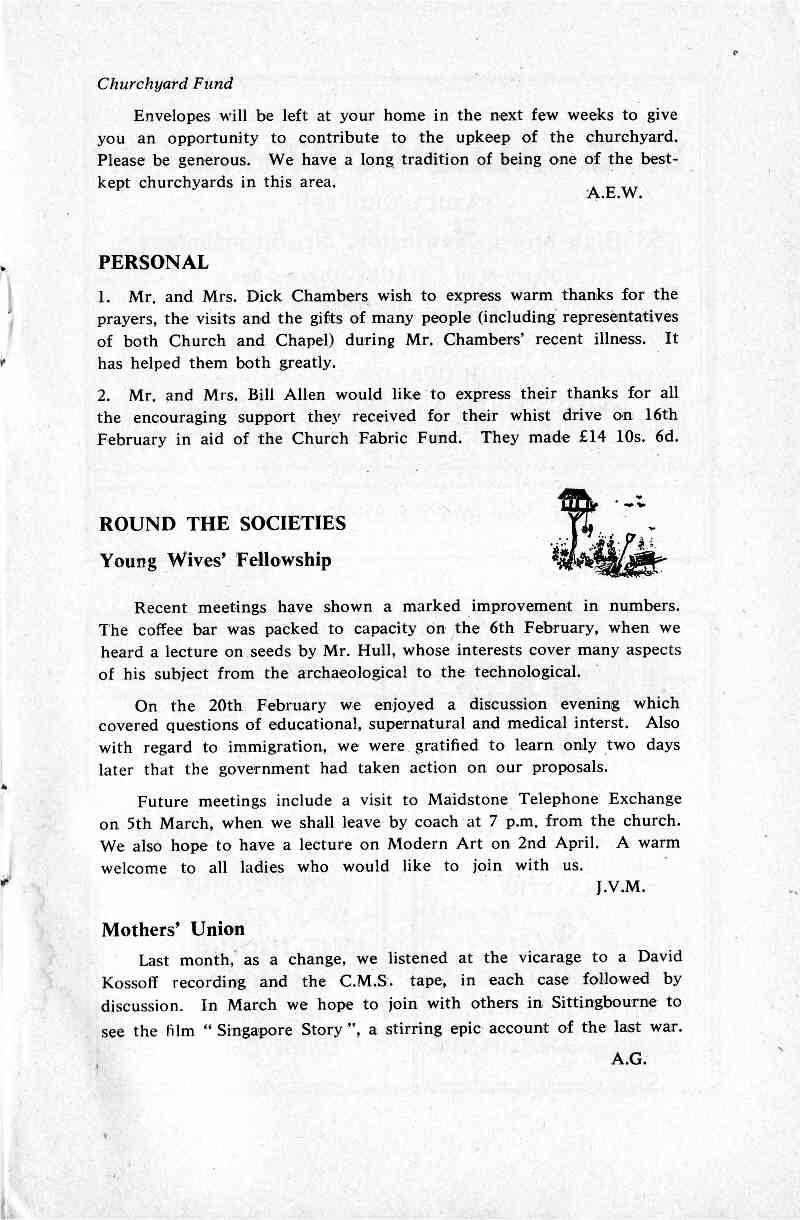 Parish Magazine page number 5 for Mar 1968