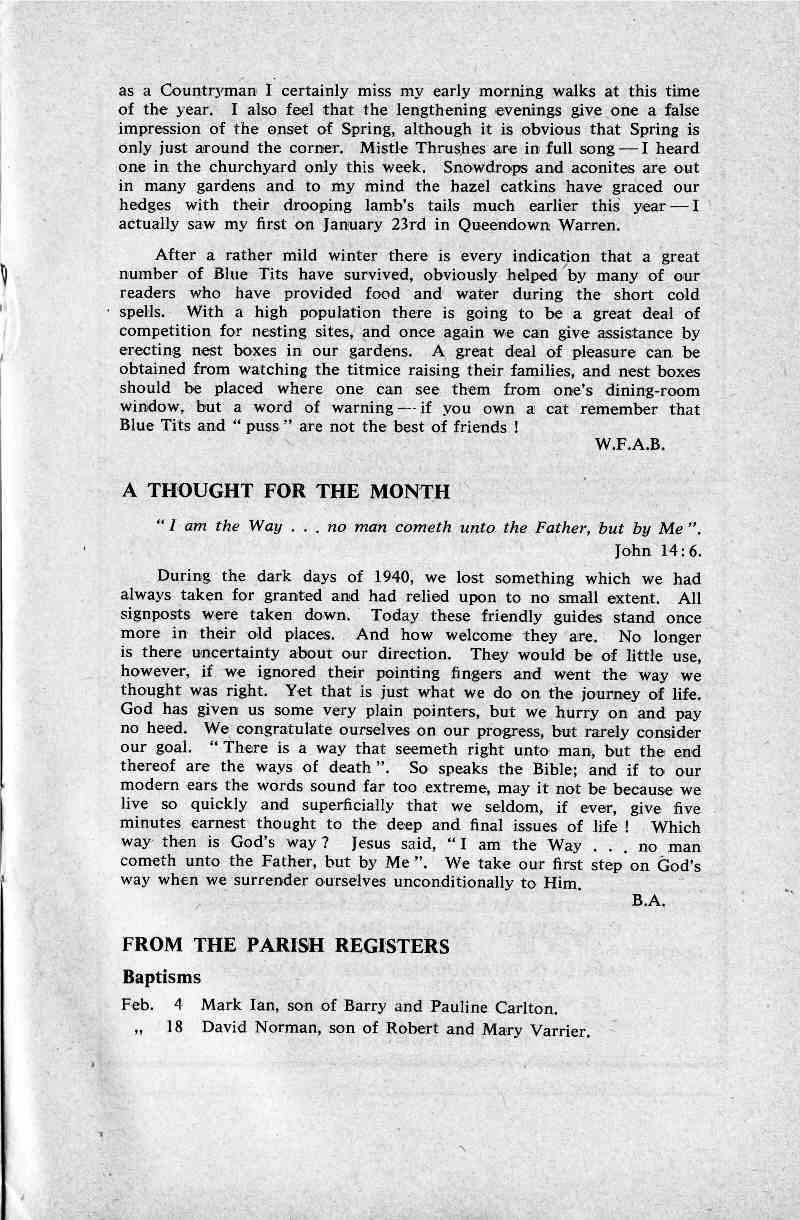 Parish Magazine page number 7 for Mar 1968