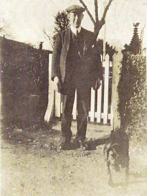 Mr S D Hollands and dog